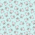 Snuggle in the Jungle Flannel - Baby Tiger - Turquoise