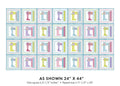 Stitch Garden - Squares - Panel (24"x44")
