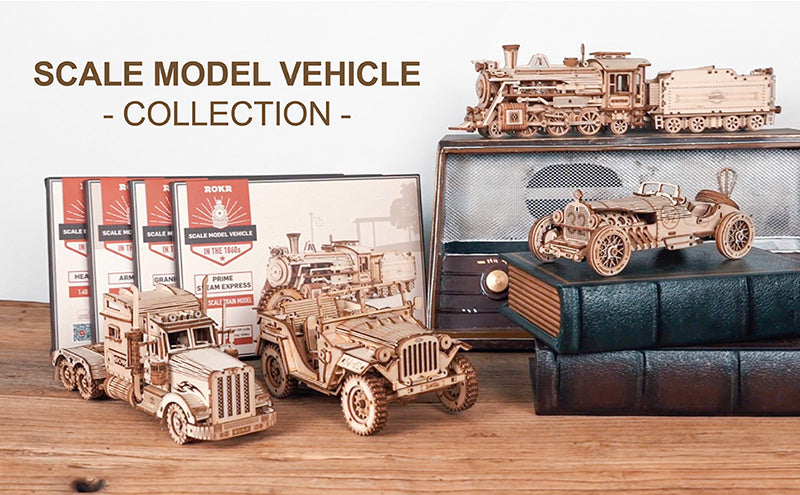 Robotime 3D Wooden Puzzle Prime Steam Express Model DIY Kit Puzzle Toy
