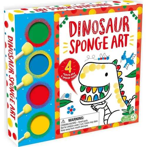 Dinosaur Sponge Art: With 4 Sponge Tools and 4 Jars of Paint - Paperback