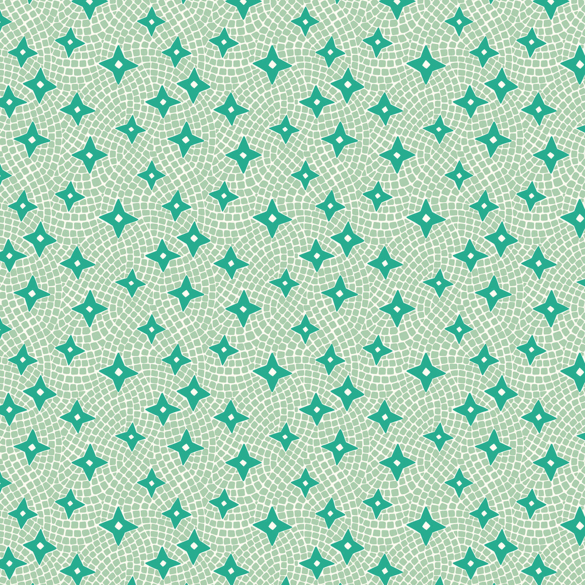 Bohemian Paradise - Tiles and Stars - Green