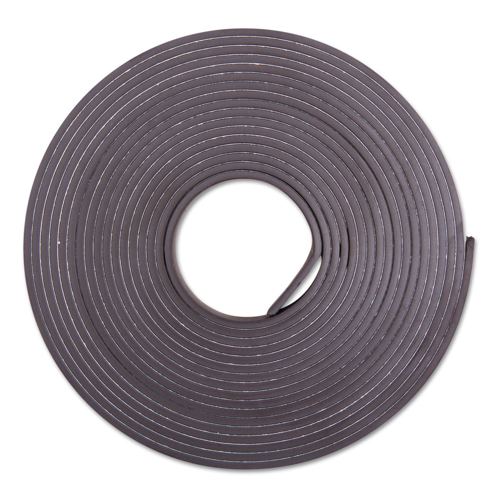 ZEUS Adhesive-Backed Magnetic Tape, 0.5" x 10 ft, Black