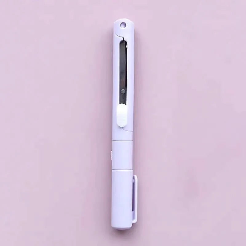 3-Pack: 2-in-1 Pen Style Scissors with Paper Cutter