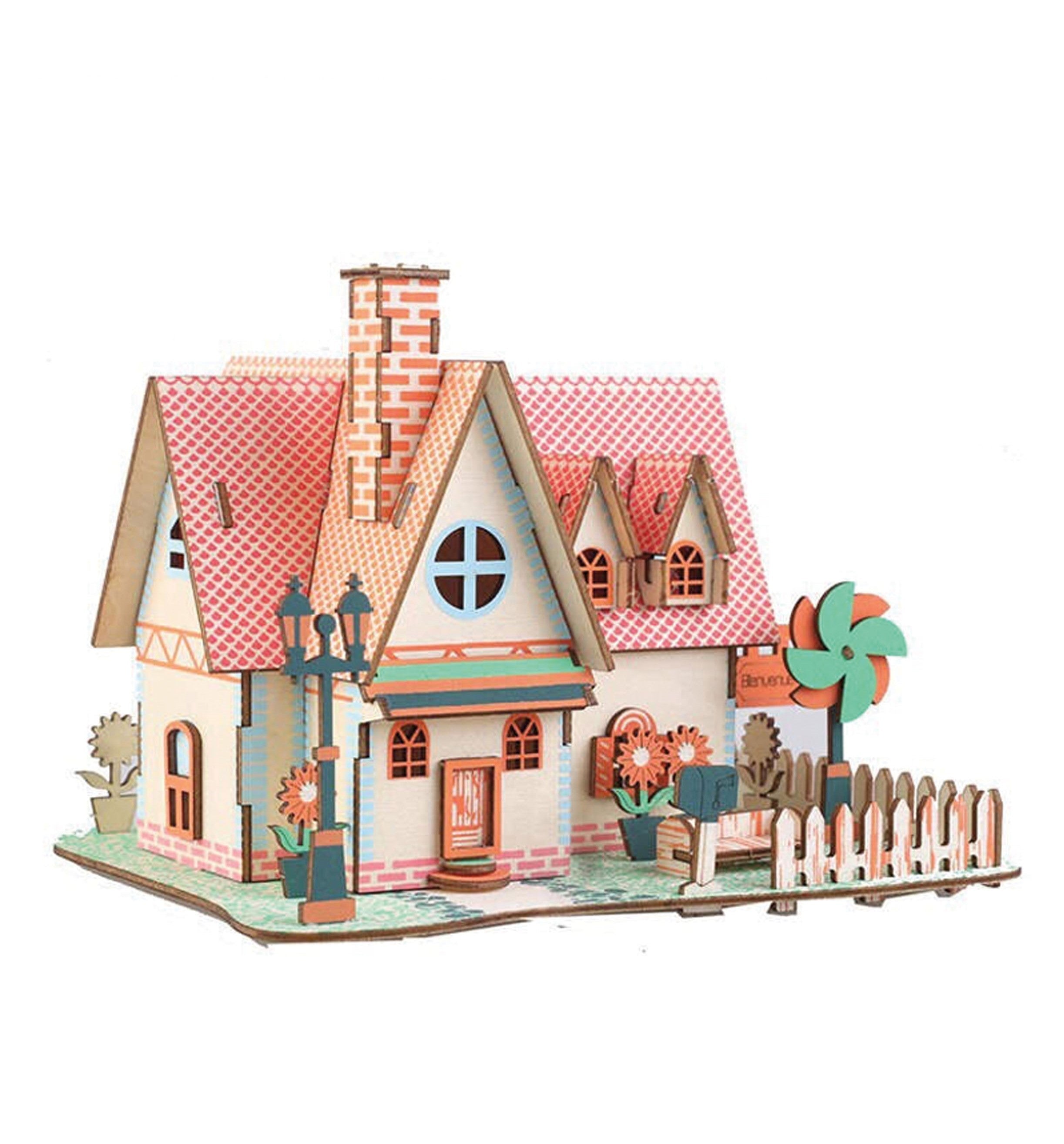 3d Pink House Puzzle
