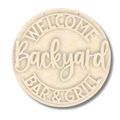Unfinished Wood Backyard Bar and Grill Door Sign Kit | Wood Craft Cutouts | 1/4" Thick |