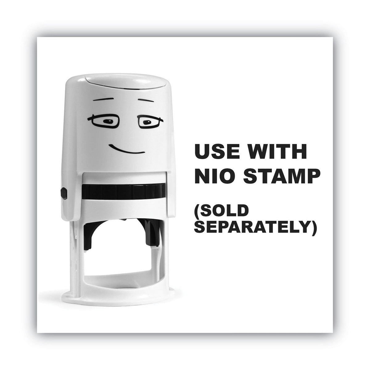 NIO Ink Pad for NIO Stamp with Voucher, 2.75" x 2.75", Fancy Gray