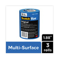 ScotchBlue Original Multi-Surface Painter's Tape, 3" Core, 1.88" x 60 yds, Blue, 3/Pack