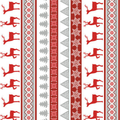 Nordic Cabin - Deer Stripe - Red
