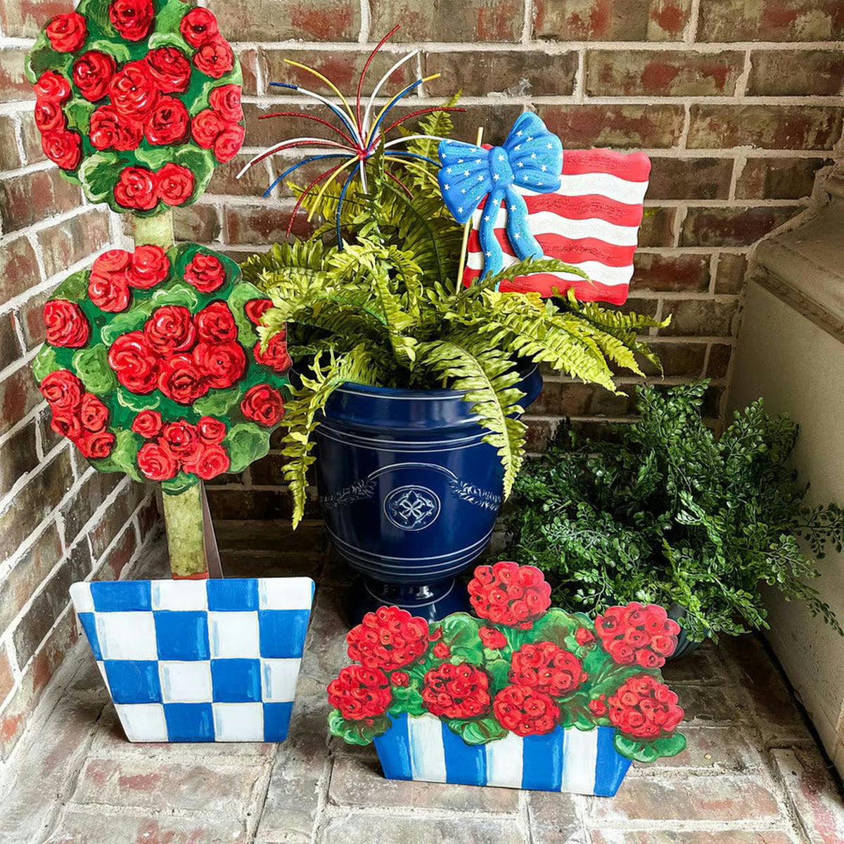 Patriotic Flag with Bow