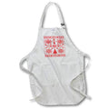 Apron - Christmas Cross Stitch Embroidery Sampler Red Design Vector Art - Christmas Sampler