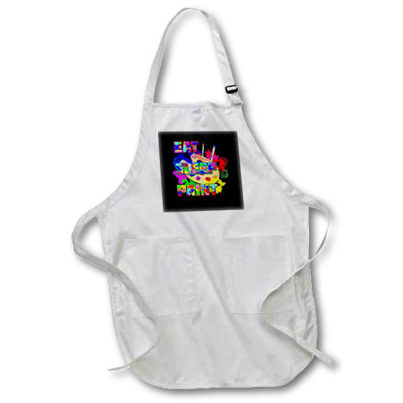 Apron - Eat sleep paint with art palette and art brushes for painters. Creative Studios – Artist Art Career