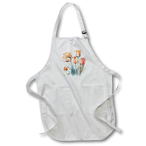 Apron - Pretty Image Of Watercolor Tulip Art Backgrounds