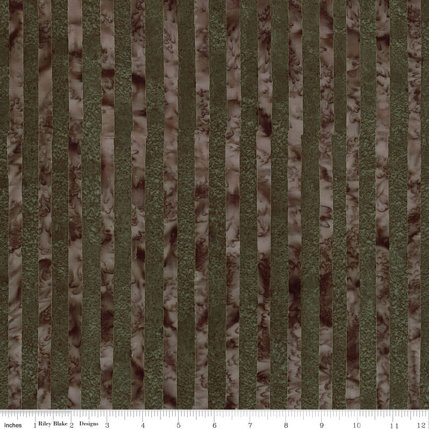 Elementals Batiks - Get in Line - Dark Vintage Green