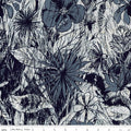 Expressions Batiks - Floral Reflections - Steel Sapphire