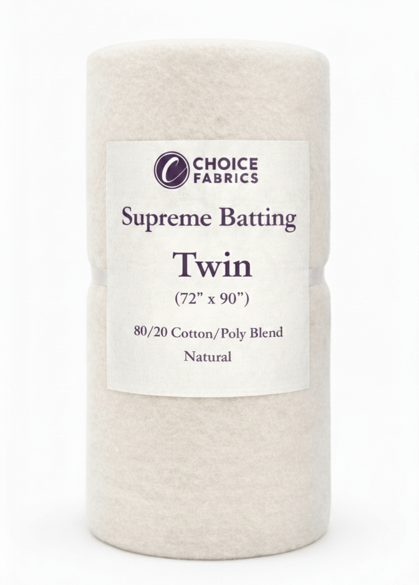 Supreme Batting - 80/20 Cotton/Poly Blend - Twin (72" x 90")