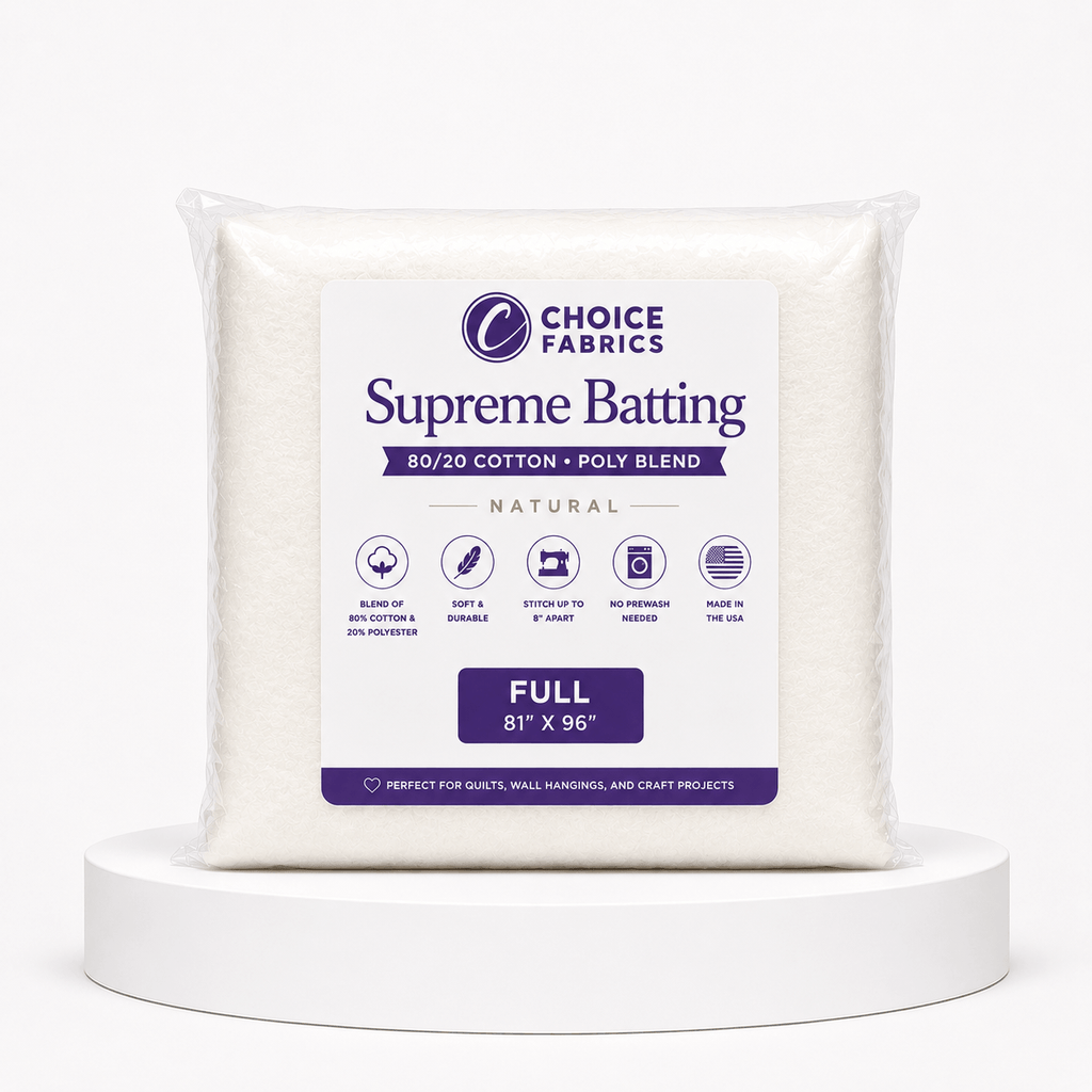 Supreme Batting - 80/20 Cotton/Poly Blend - Full (81" x 96")