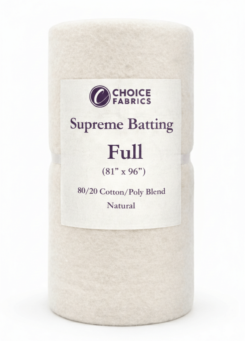 Supreme Batting - 80/20 Cotton/Poly Blend - Full (81" x 96")