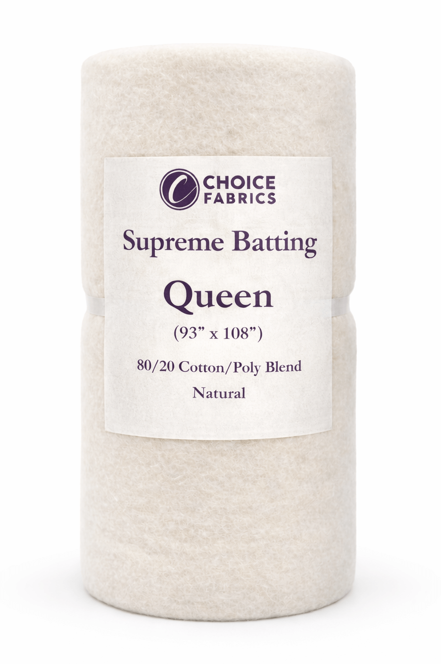 Supreme Batting - 80/20 Cotton/Poly Blend - Queen (93" x 108")