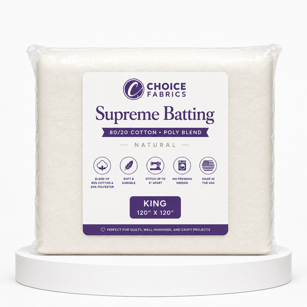 Supreme Batting - 80/20 Cotton/Poly Blend - King (120" x 120")