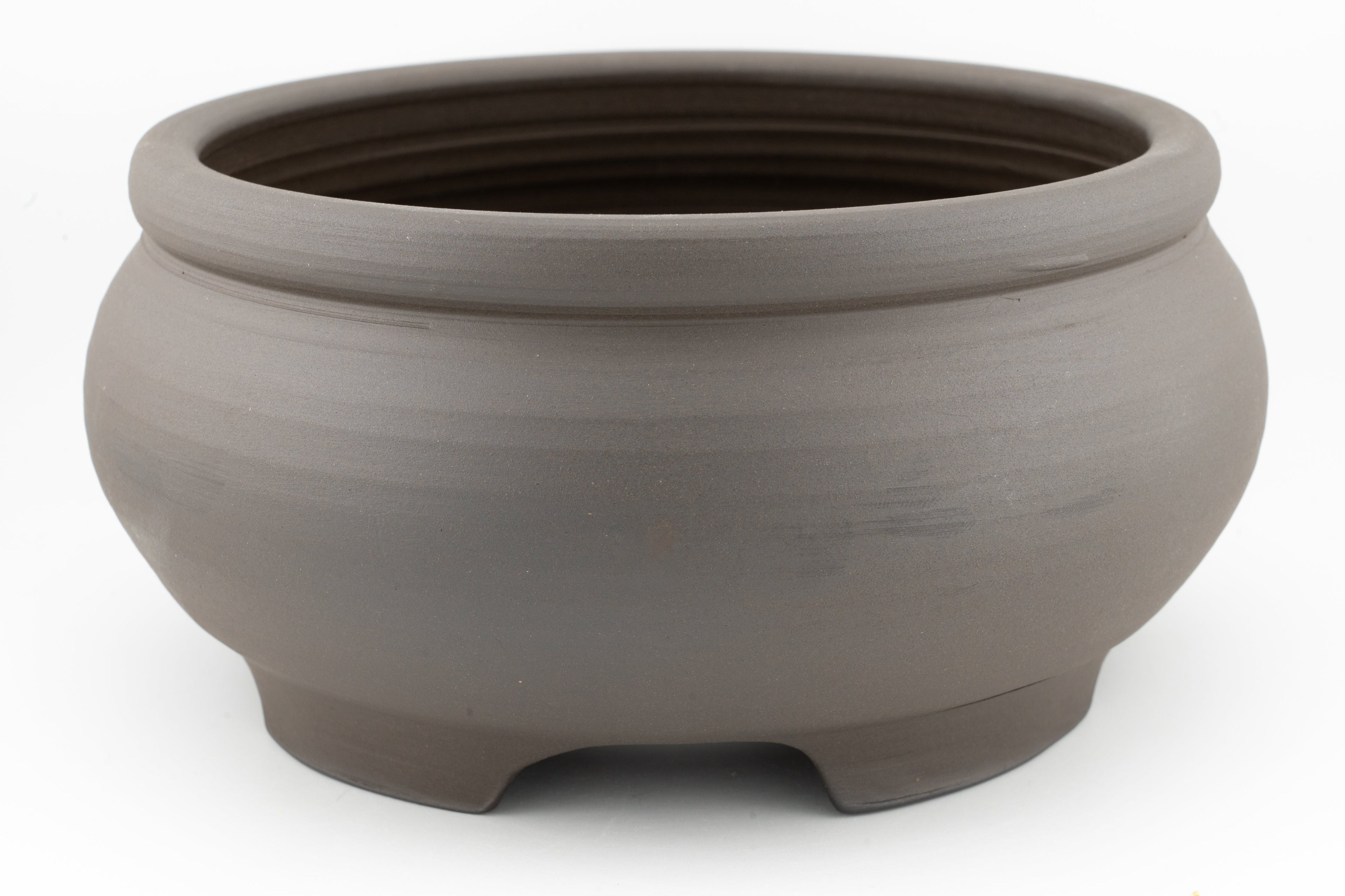 Bonsai Pot, Unglazed, White or Brown Stoneware