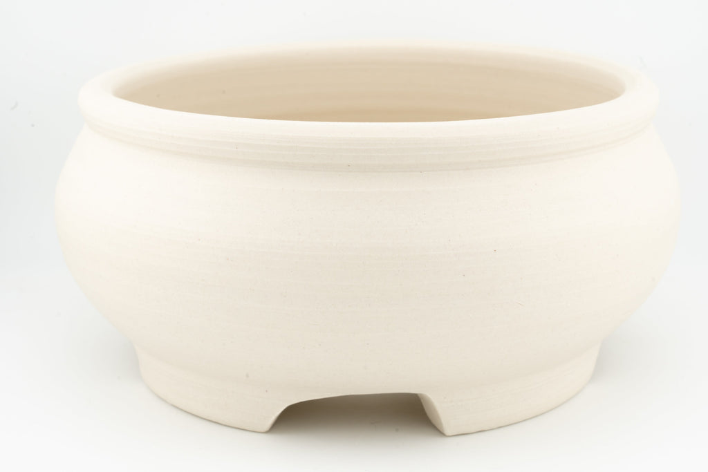 Bonsai Pot, Unglazed, White or Brown Stoneware
