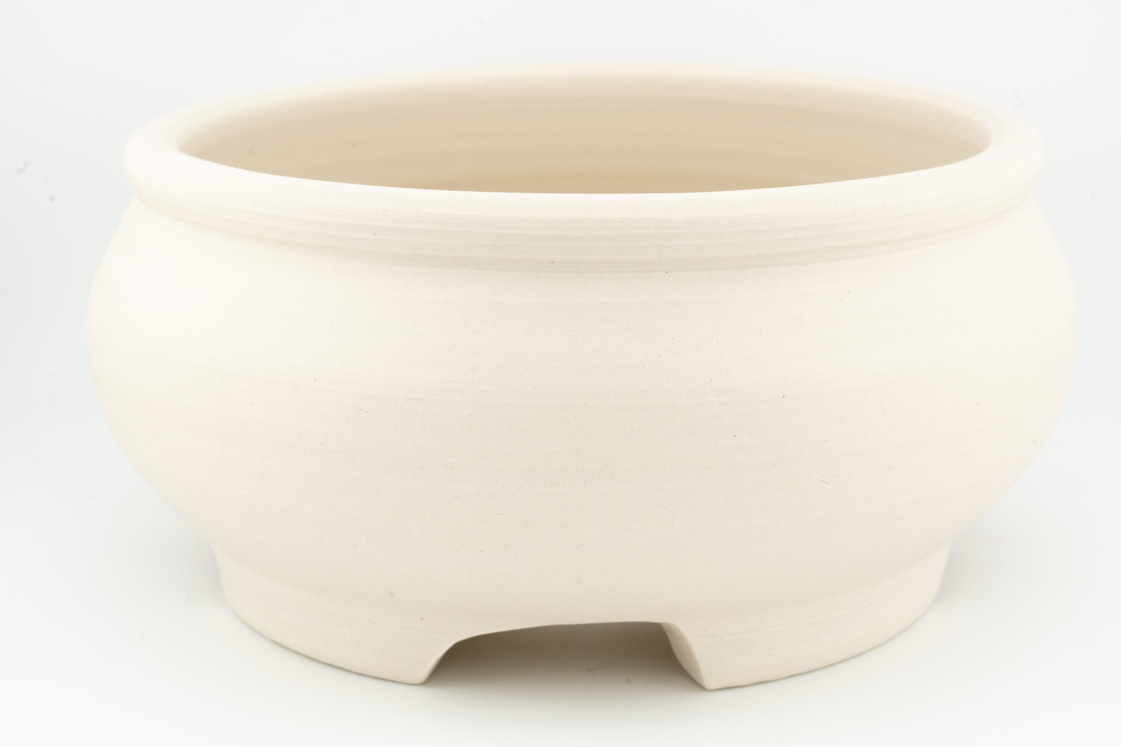 Bonsai Pot, Unglazed, White or Brown Stoneware