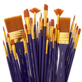 Studio Gold Nylon Brush Set - Acrylic & Watercolor - 30 pc