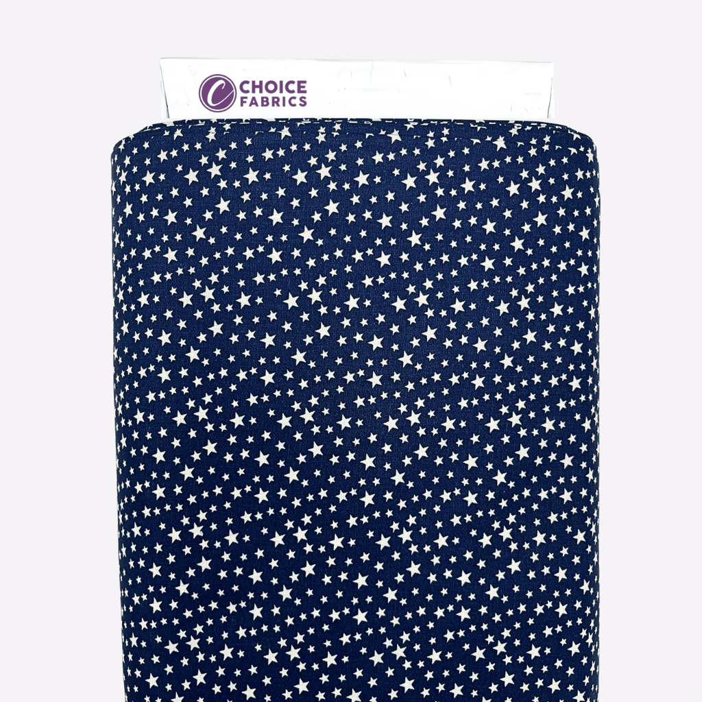 Patriotic Stars 108" Supreme Backings - White Stars on Navy (3-Yard Pack)