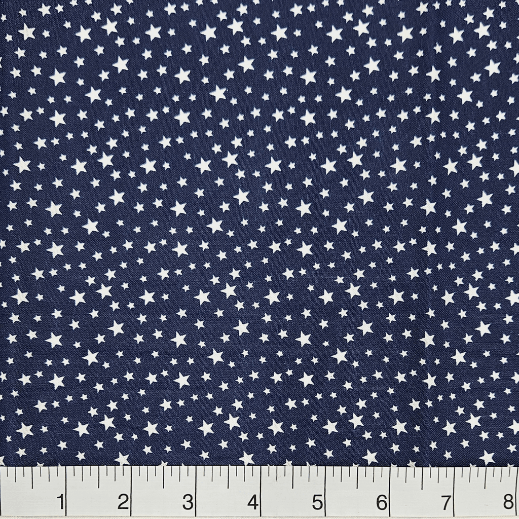 Patriotic Stars 108" Supreme Backings - White Stars on Navy (3-Yard Pack)