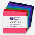 Supreme Solids - 5x5 Charm Pack - Color Pop (42 Squares)