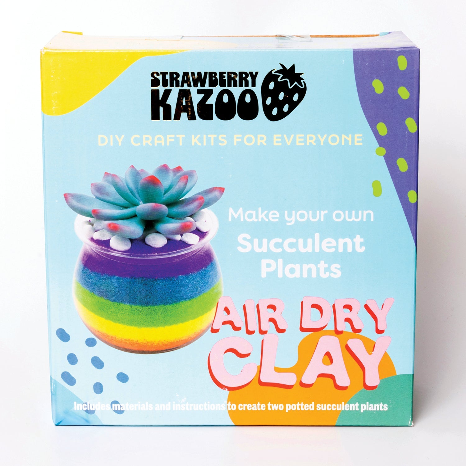 Strawberry Kazoo Air Dry Clay Succulent Craft Kit