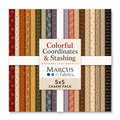 Colorful Coordinates & Stashing by Marcus Fabrics - 5x5 Charm Pack (42 Cuts)