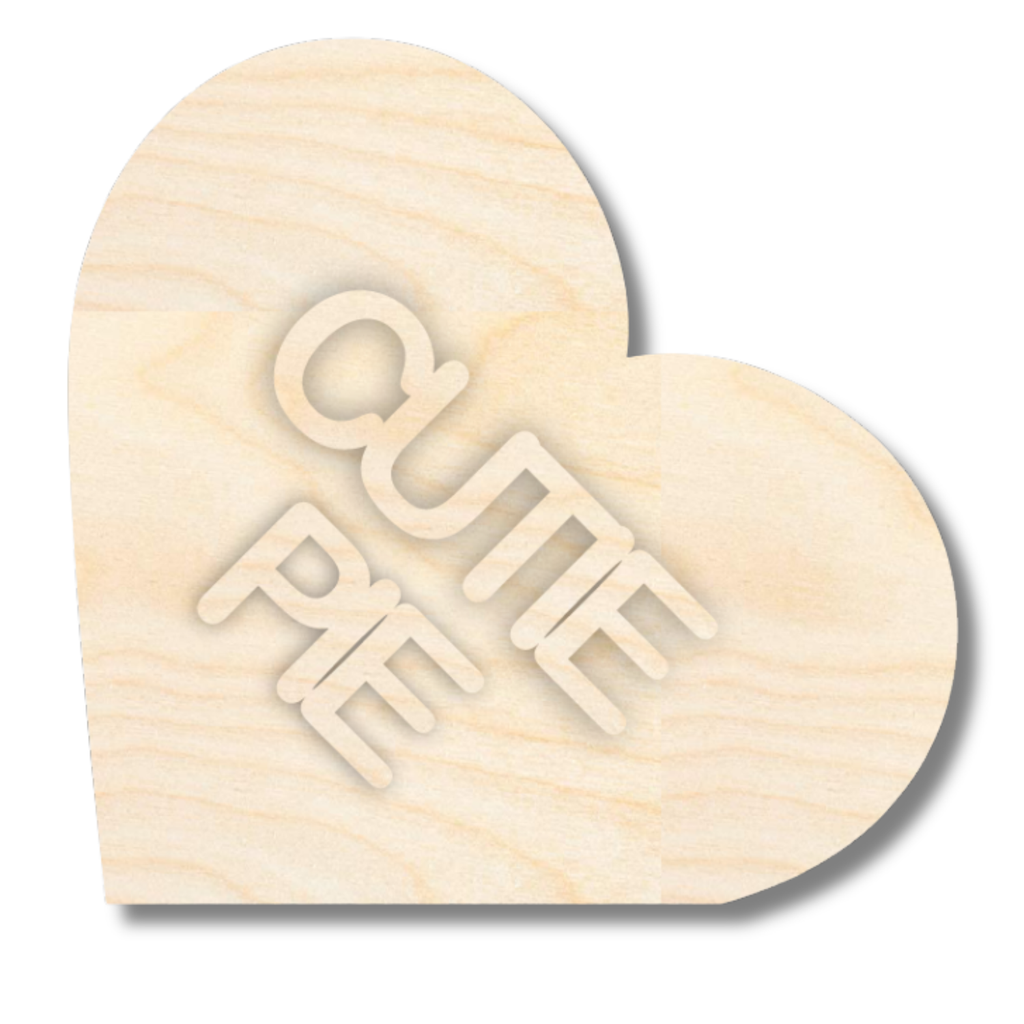 NEW Unfinished Wood Layered Conversation Heart Shelf Sitter | 6" Wide| 1/2" and 1/4" Wood | Wood Craft DIY