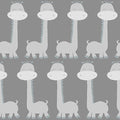 Comfy Flannel - Gray Giraffes