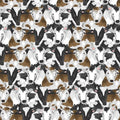 Rise with the Sun - Cow Collage - Brown