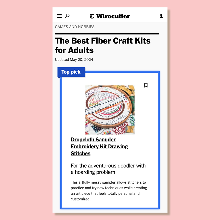Drawing Stitches Embroidery Kit