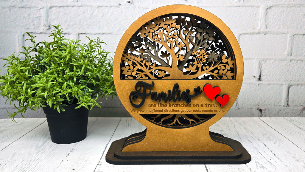 Families Tree of Life Shadow Tabletop Stander - DIY Unfinished Kit - Lvl 1