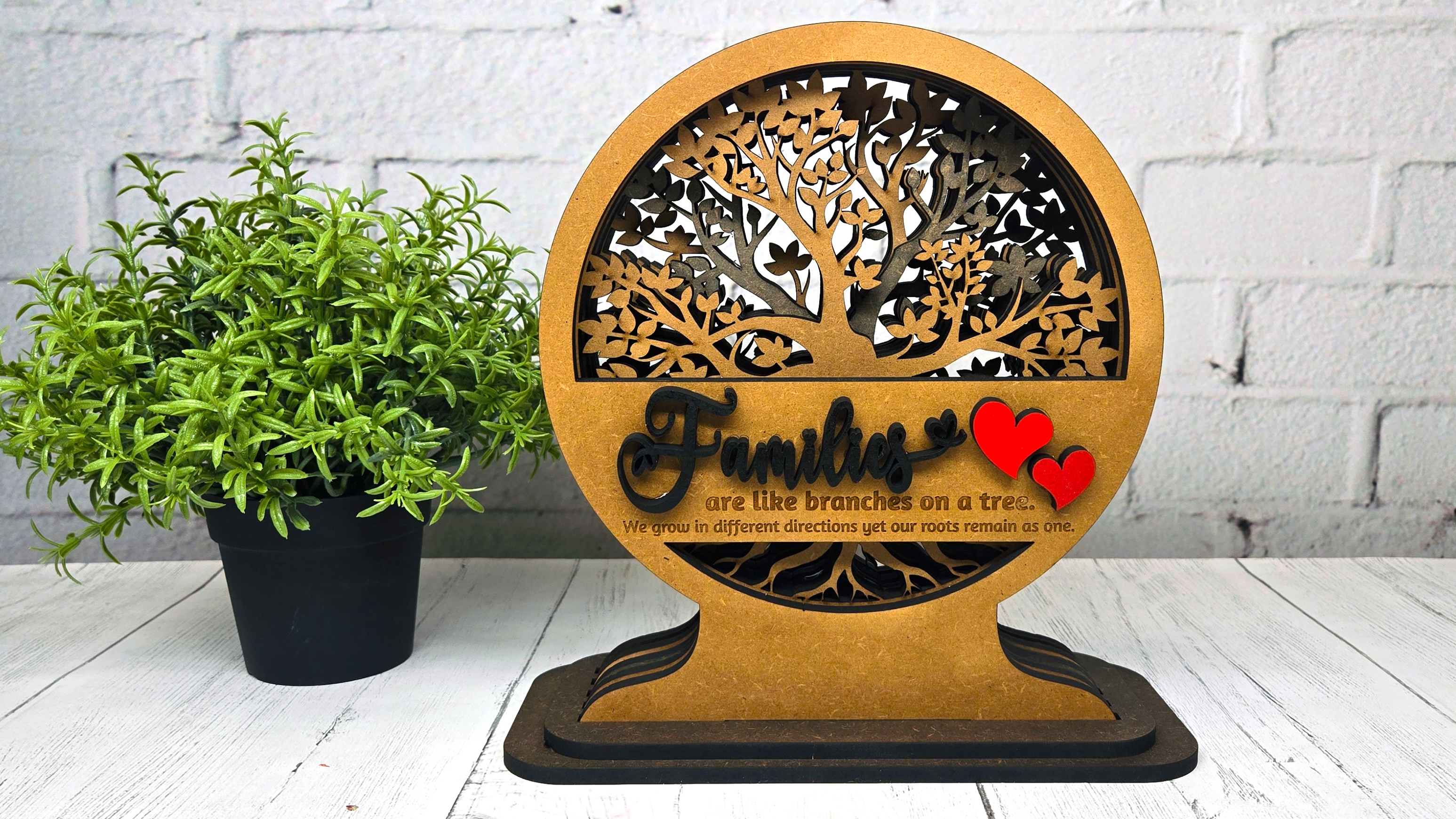 Families Tree of Life Shadow Tabletop Stander - DIY Unfinished Kit - Lvl 1