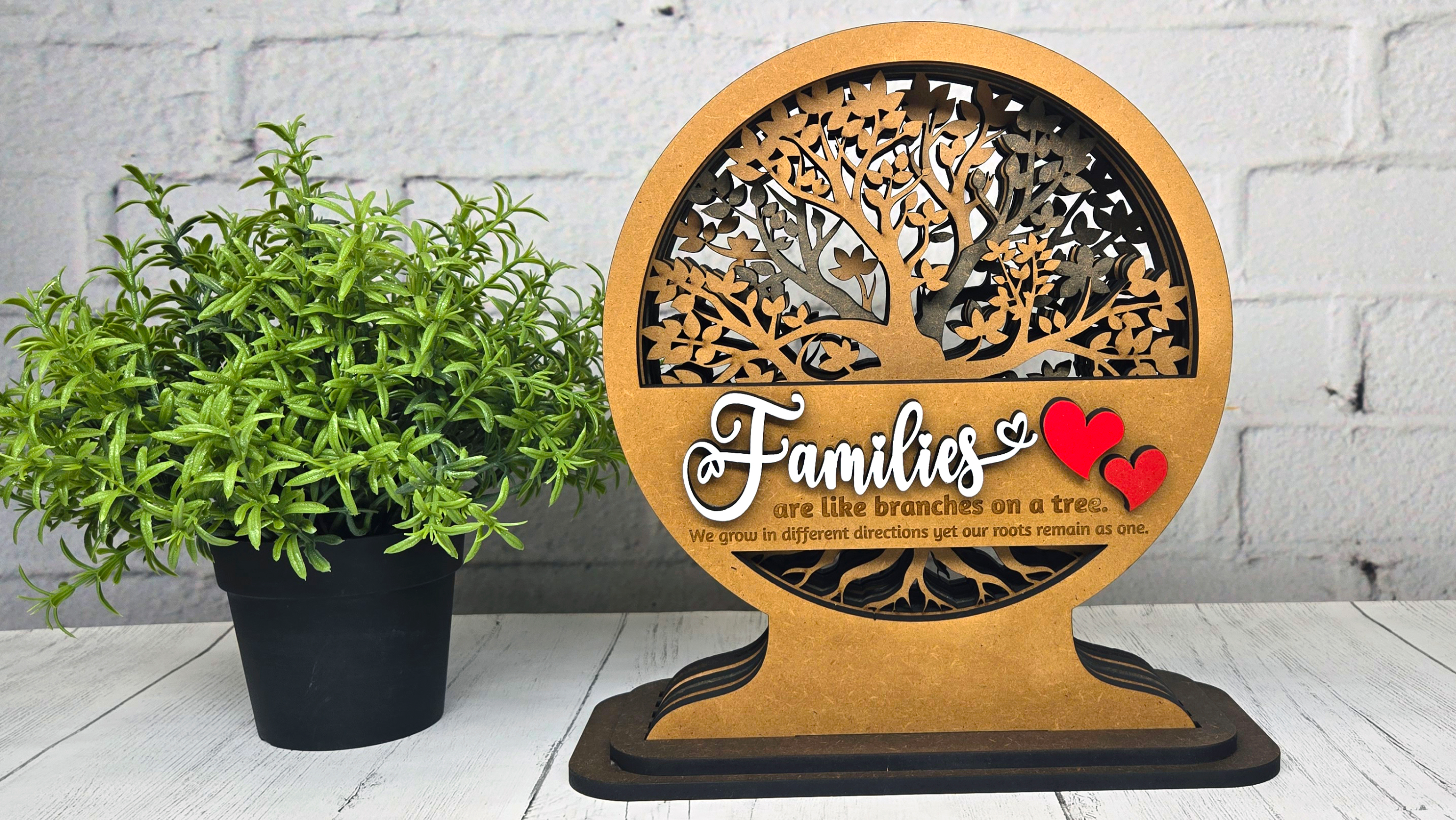 Families Tree of Life Shadow Tabletop Stander - DIY Unfinished Kit - Lvl 1