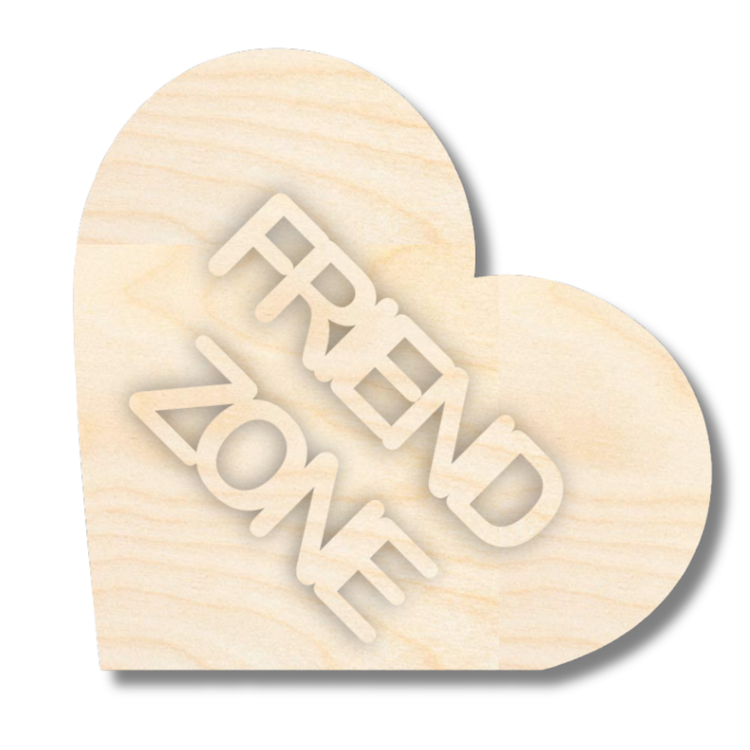 NEW Unfinished Wood Layered Conversation Heart Shelf Sitter | 6" Wide| 1/2" and 1/4" Wood | Wood Craft DIY
