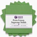Supreme Solids - 5x5 Charm Pack - Fern Green (42 Squares)