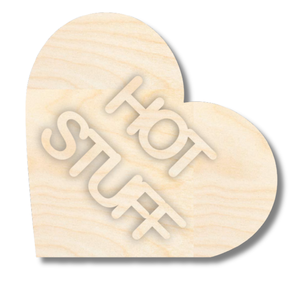NEW Unfinished Wood Layered Conversation Heart Shelf Sitter | 6" Wide| 1/2" and 1/4" Wood | Wood Craft DIY