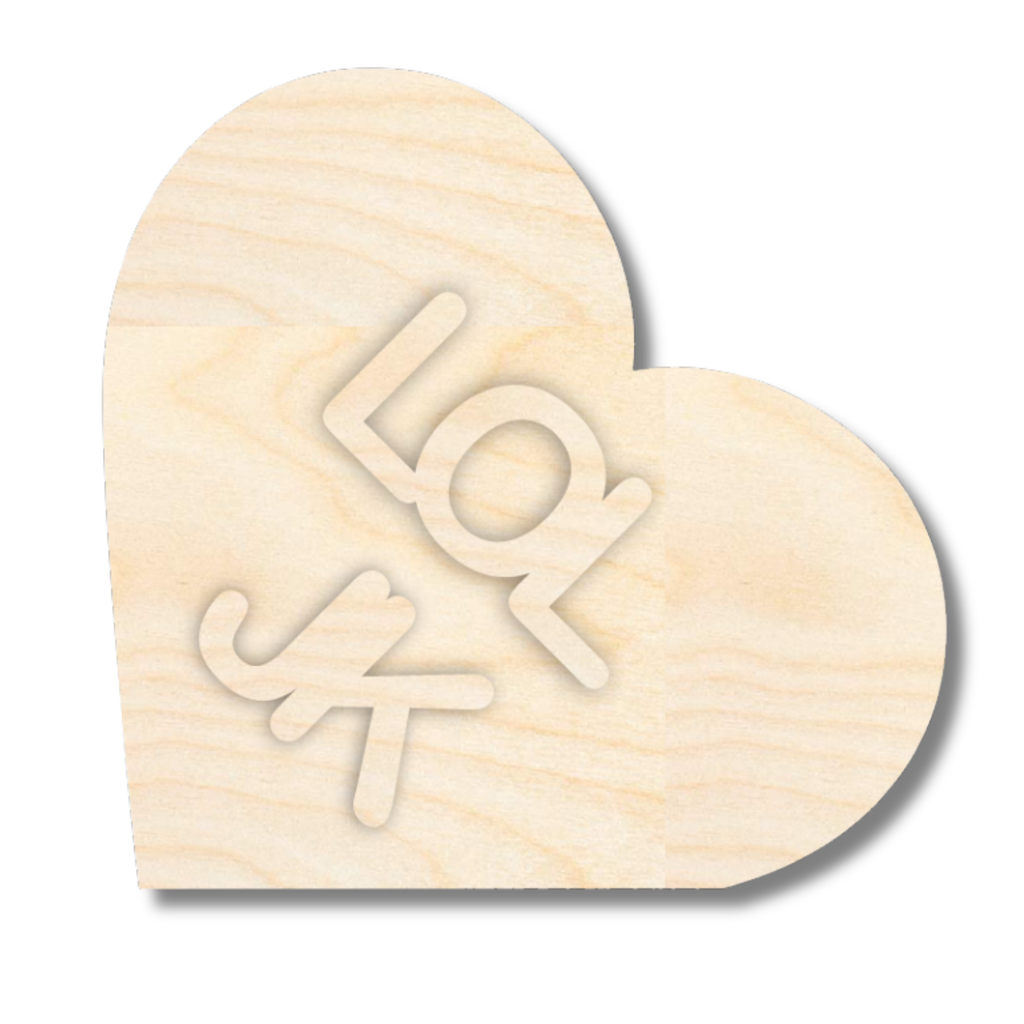 NEW Unfinished Wood Layered Conversation Heart Shelf Sitter | 6" Wide| 1/2" and 1/4" Wood | Wood Craft DIY