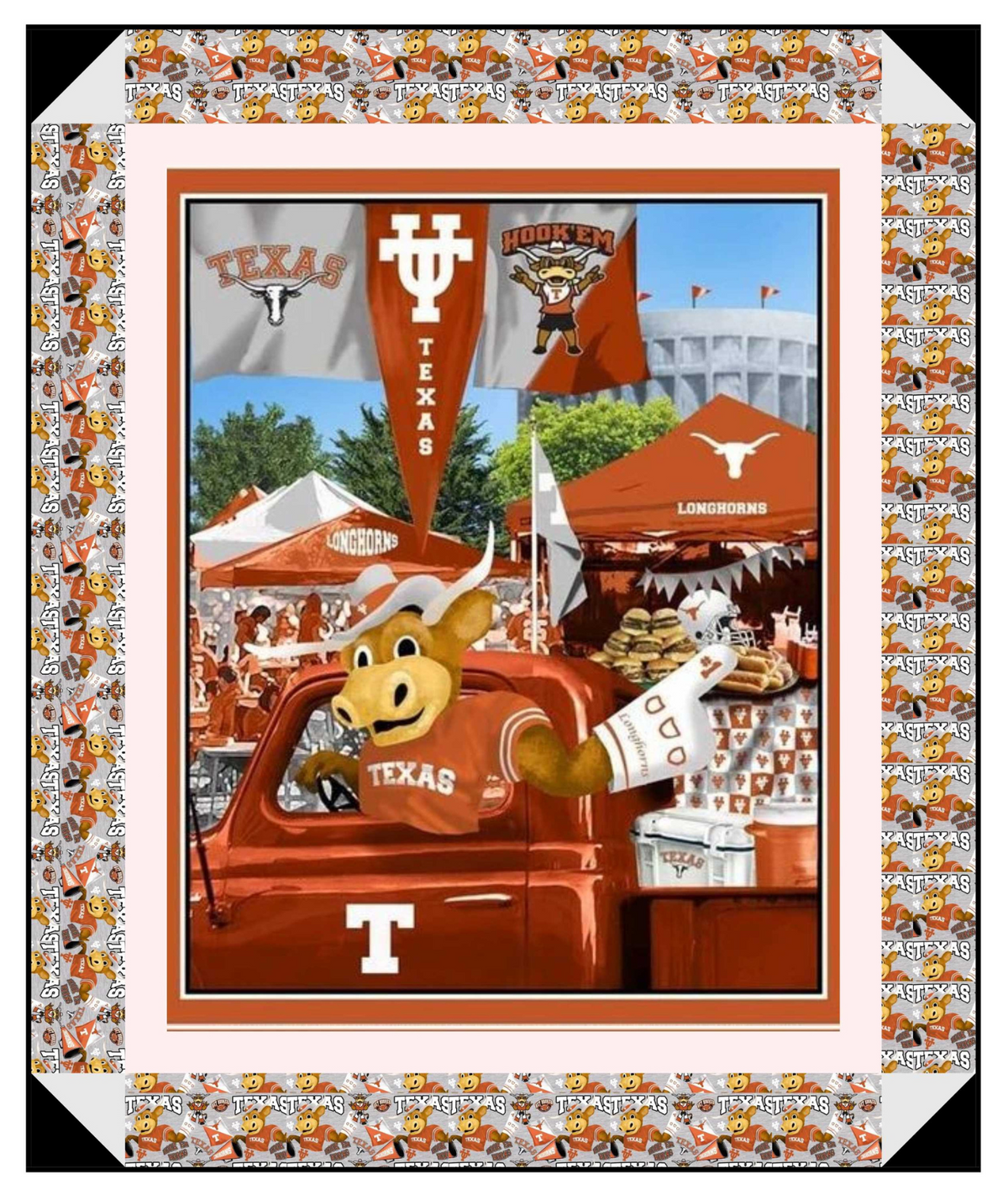 Texas Longhorns - Tailgate Panel - Quilt Kit