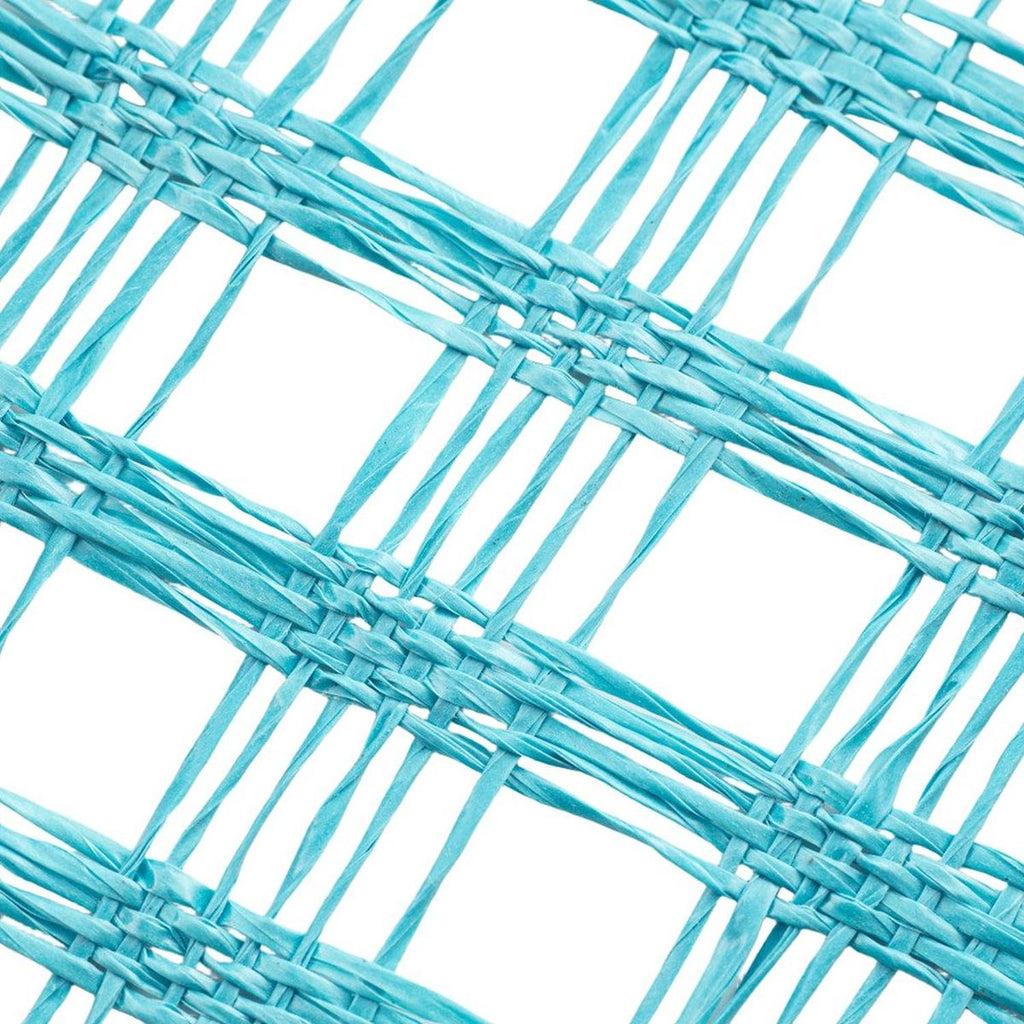 10" Poly Burlap Check Mesh Ribbon: Turquoise (10 Yards)