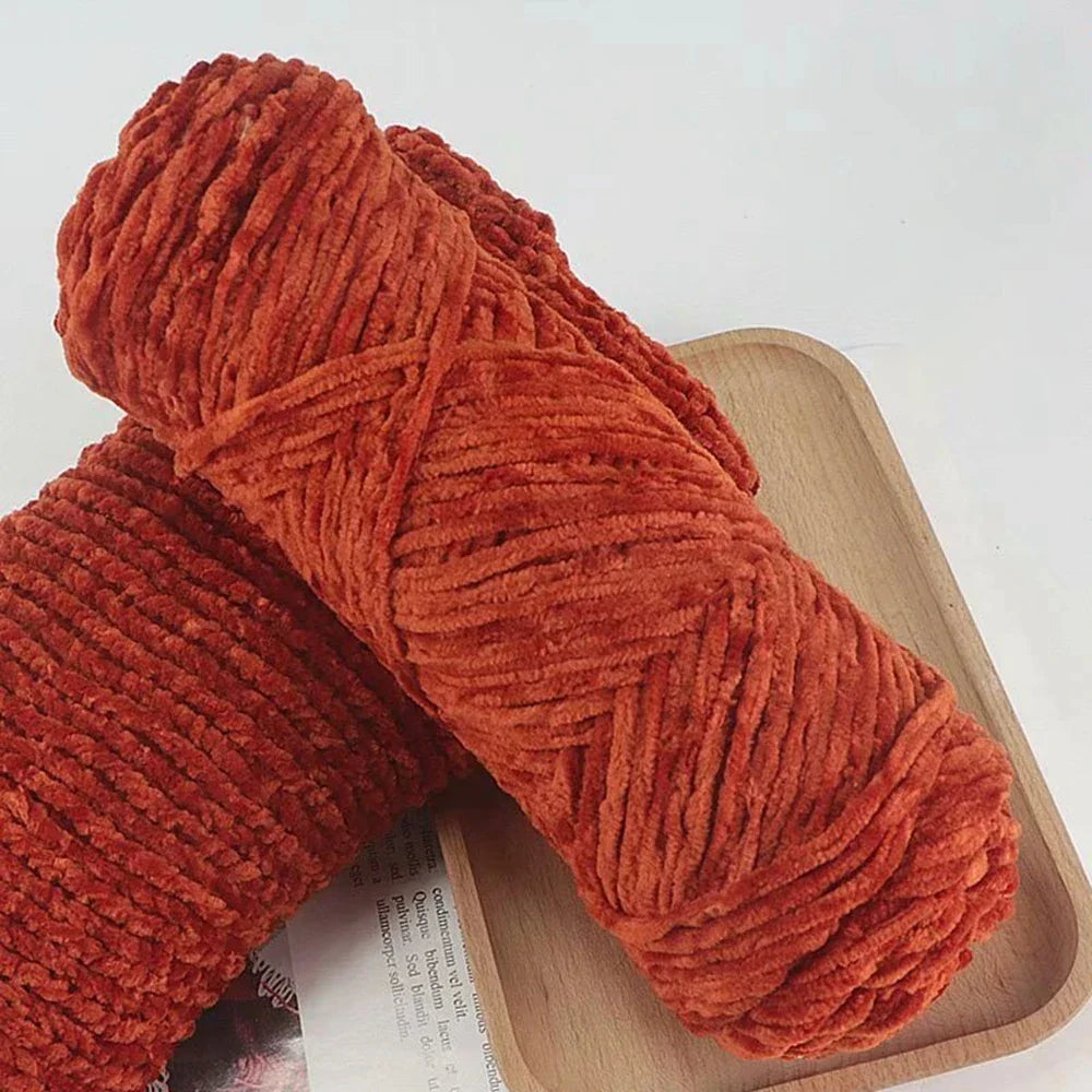 95g Chenille Soft Velvet Yarn Blended Knitting Wool Crochet Handmade Scarf Coat Baby Blanket And Hat