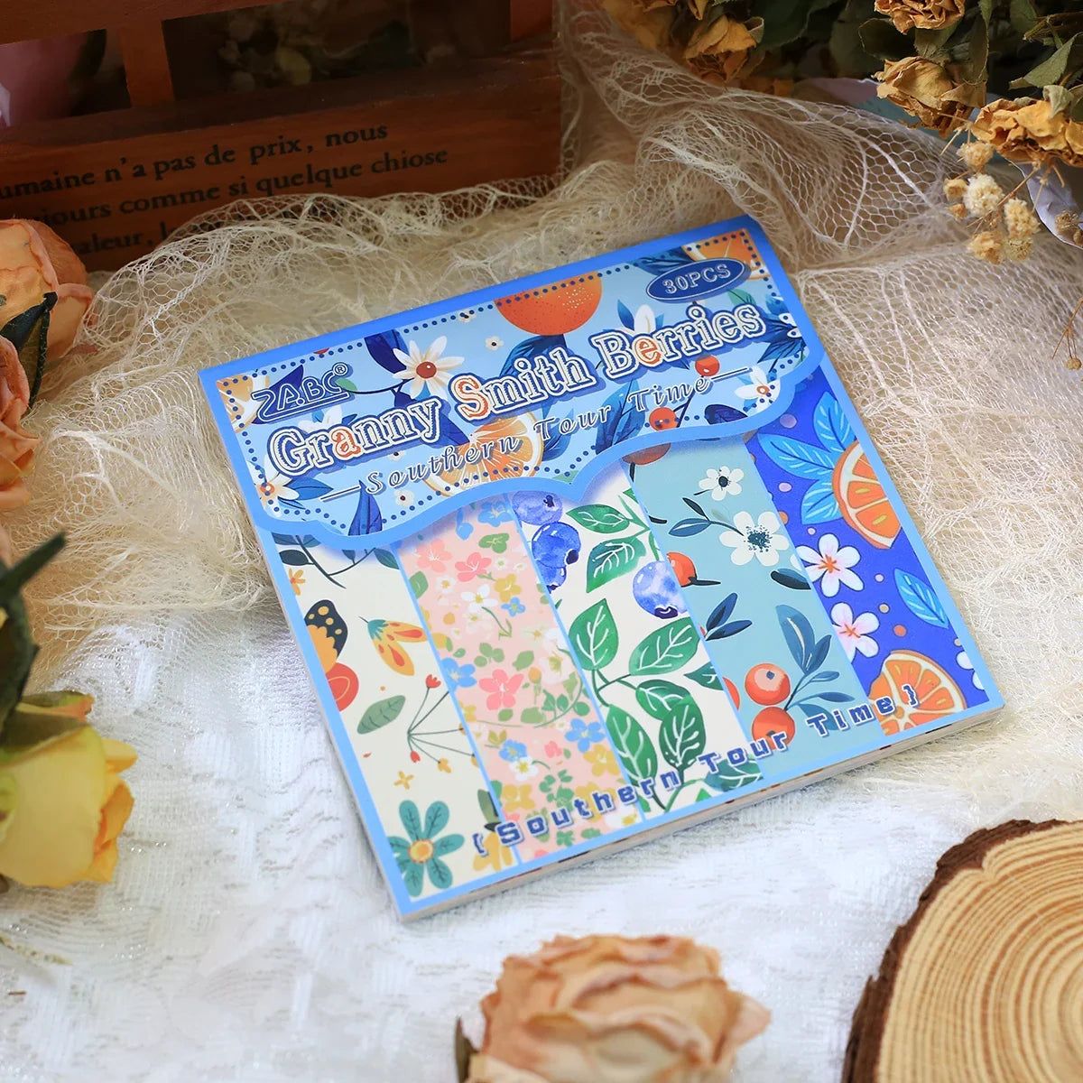 Vintage Floral Scrapbook Paper Set | 30 Sheets Aesthetic Journaling Supplies
