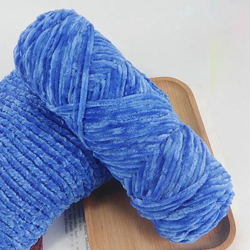 95g Chenille Soft Velvet Yarn Blended Knitting Wool Crochet Handmade Scarf Coat Baby Blanket And Hat
