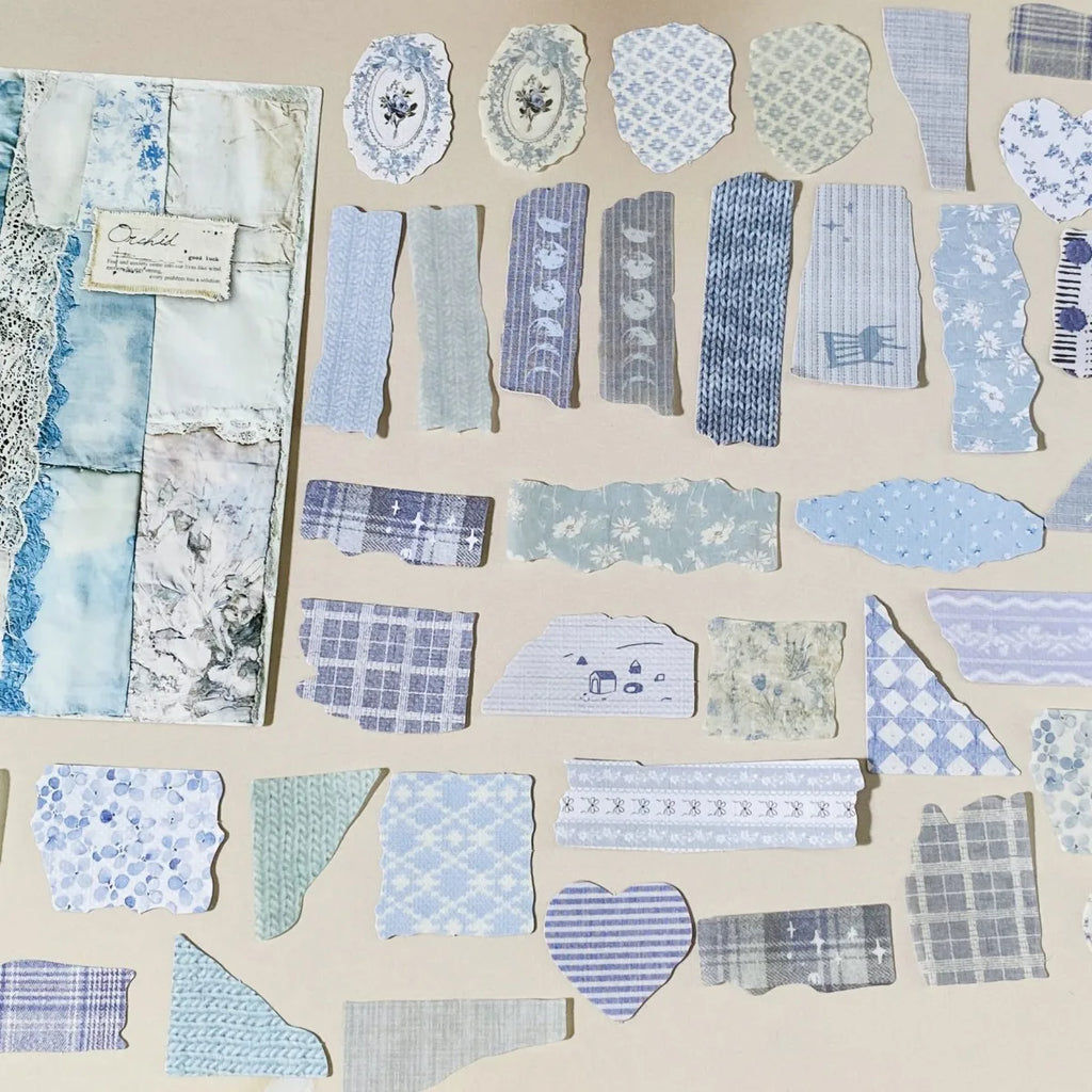 Vintage Paper Sticker Pack for Scrapbooking | 50 PCS Mixed Design Labels