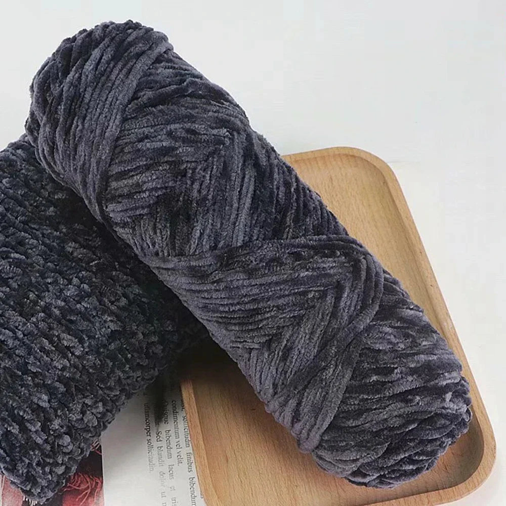 95g Chenille Soft Velvet Yarn Blended Knitting Wool Crochet Handmade Scarf Coat Baby Blanket And Hat